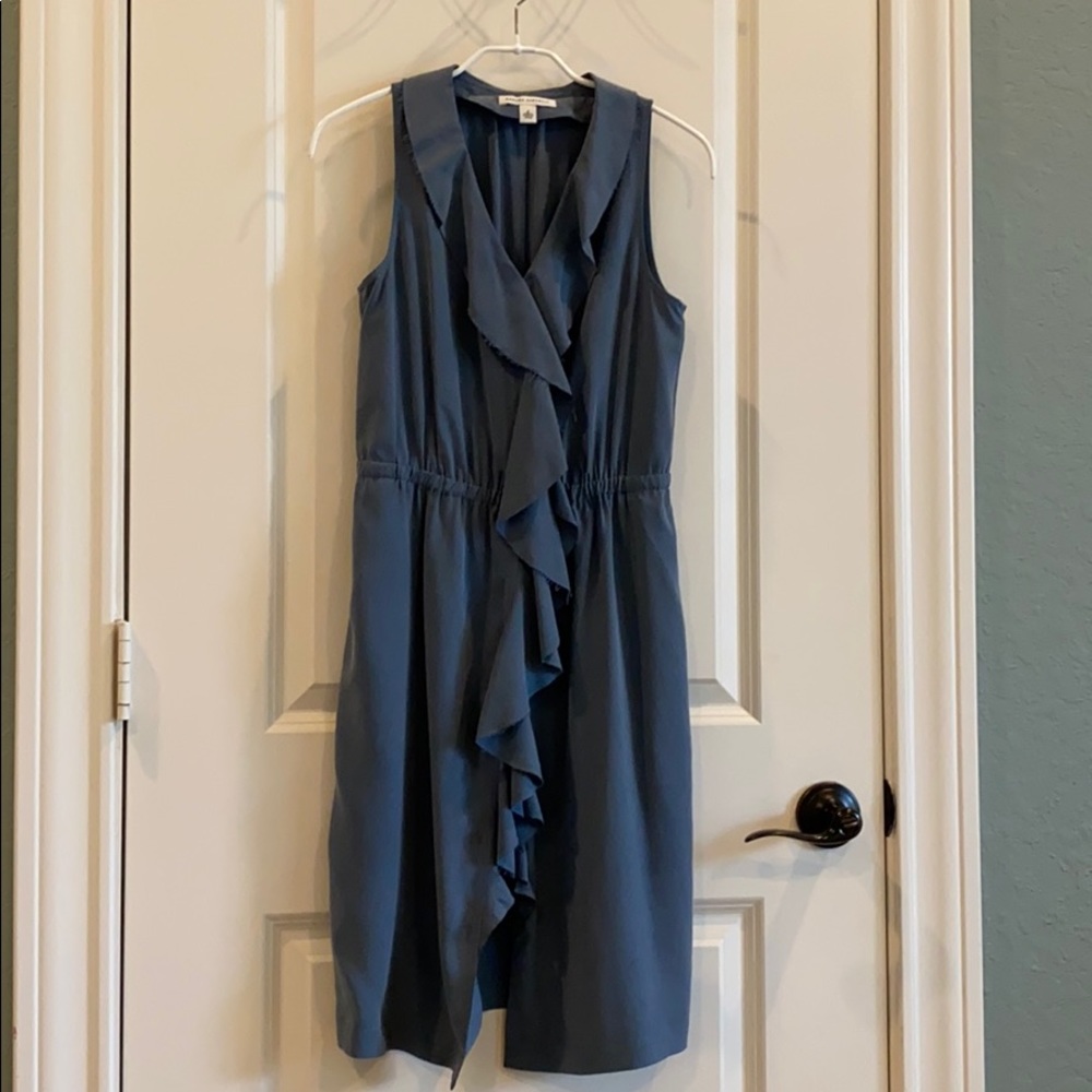 Banana Republic Silk Wrap Style Ruffle Dress